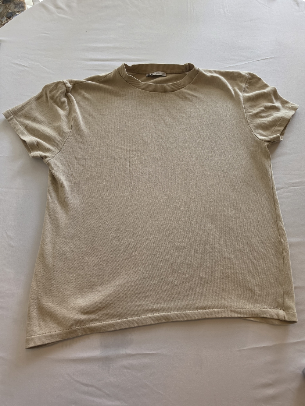 ZARA Men’s Beige Crew Neck Sweater